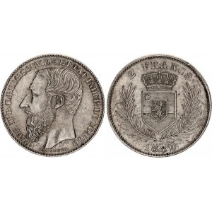 Belgian Congo 2 Francs 1887