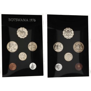 Botswana Proof Set of 6 Coins 1976 with Original Folder