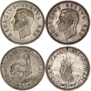 South Africa 2 x 5 Shillings 1951 - 1952