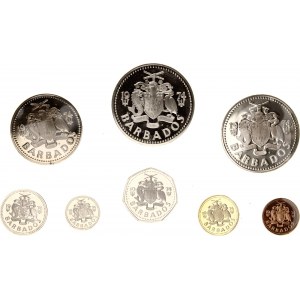 Barbados Proof Set of 8 Coins 1974
