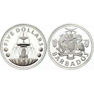 Barbados 5 Dollars 1975