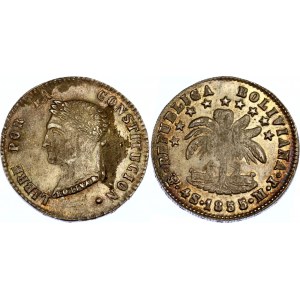 Bolivia 4 Soles 1855 MJ