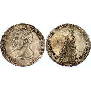 Bolivia 1/2 Peso-sized Silver Medal 1861