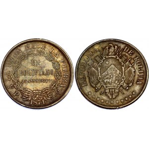 Bolivia 1 Boliviano 1871 FP