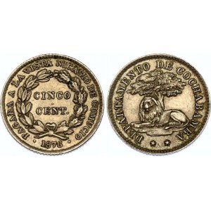 Bolivia Cochabamba 5 Centavos 1876