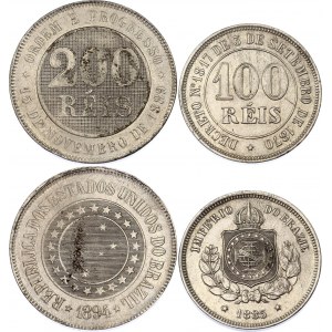 Brazil 100 - 200 Reis 1888 - 1894