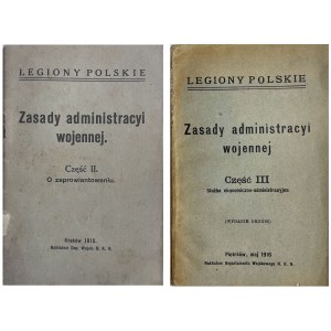 LEGIONY POLSKIE. ZASADY ADMINISTR. WOJENNEJ