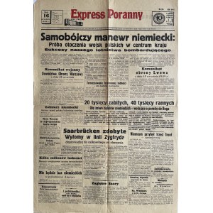 EXPRESS 16.09.1939 - SAMOBÓJCZY MANEWR NIEMIECKI