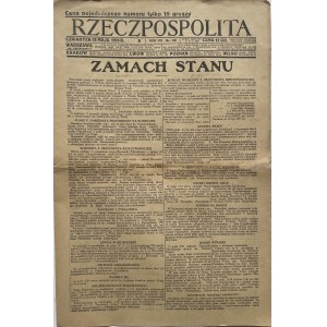 RZECZPOSPOLITA 1926 ZAMACH MAJOWY