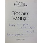 Woźniak-Parnowska Wanda, Kolory pamięci [dedykacja autorki]