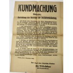 Ogłoszenie Gubernatora Generalnego dla okupowanych ziem polskich Ministra Rzeszy Dr. Franka w sprawie wpłacania składek w Ubezpieczalniach Społecznych z dnia 4. XI. 1939