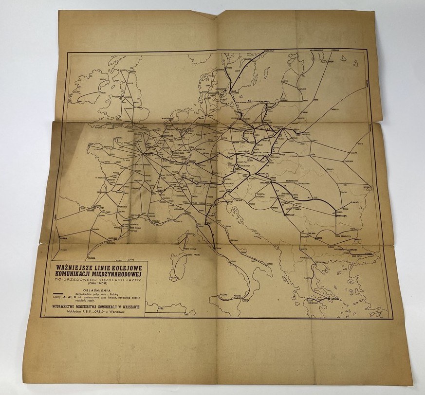 Important Railway Lines of International Communication / Map of the