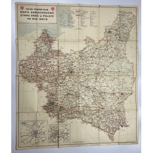 Polski Touring Klub Mapa Samochodowa Stanu Dróg w Polsce Na rok 1937/8