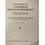 Resolutions of the I. Polish Plenary Synod: held in Czestochowa on 26-27. VIII. 1936 and the Message of the Polish Episcopate on the resolutions of the Synod