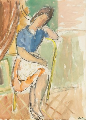 Zygmunt Landau (1898 Łódż - 1962 Tel Aviv), Siedząca kobieta