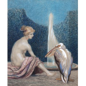 Harry Schultz (1874 Elbląg - 1958 Hausham), Žena s marabu