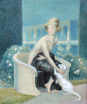 Harry Schultz (1874 Elbląg - 1958 Hausham), Kobieta z łasicą