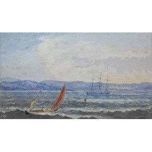 James Webb (1825-1895), Żaglowce na morzu