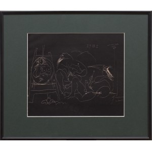 Pablo Picasso (1881 Malaga - 1973 Mougins), Scena erotyczna II