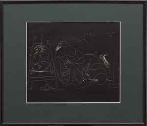 Pablo Picasso (1881 Malaga - 1973 Mougins), Scena erotyczna II