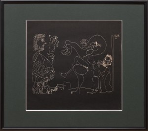 Pablo Picasso (1881 Malaga - 1973 Mougins), Scena erotyczna III