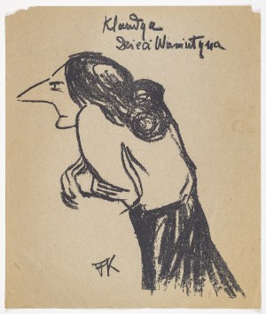 Karol Frycz (1877-1963), Stanisława Wysocka jako Klaudyna w sztuce „ Dzieci Waniuszyna”, 1904
