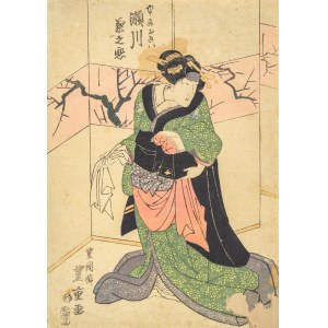Utagawa Toyoshige zwany Utgawa Toyokuni II( 1775-1835), Aktor Kabuki Segawa Kikunojo V, w roli żony Okiwa(nyobo Okiwa), 1824-25