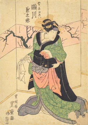 Utagawa Toyoshige zwany Utgawa Toyokuni II( 1775-1835), Aktor Kabuki Segawa Kikunojo V, w roli żony Okiwa(nyobo Okiwa), 1824-25