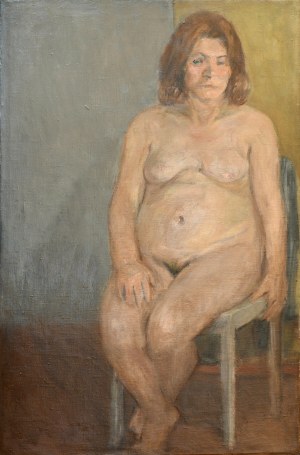 Olgierd BIERWIACZONEK (1925-2002), Akt kobiety siedzącej na krześle