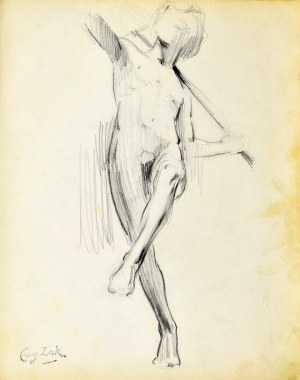 Eugeniusz ZAK (1887-1926), Studium rzeźby nagiego mężczyzny (Paryż)