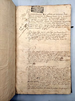 Francuski rękopis urzędowy z końca XVII wieku