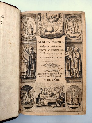 Biblia Sacra - Vulgata - Lugduni 1658 - [ex libris - Bach Zelewski]