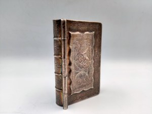 Srebrna tabakiera / pigularz w formie książki - XIX wiek