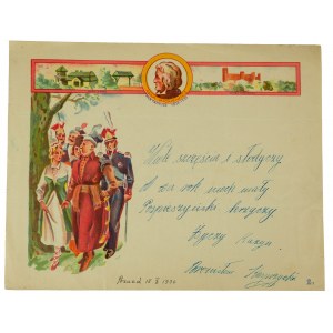 Telegram patriotyczny ADAM MICKIEWICZ / PAN TADEUSZ 1834 - 1934