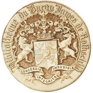 [XIXw.] Exlibris Bibliotheque du Baron James de Rothschild [1792-1868] najbogatszy człowiek ówczesnego świata