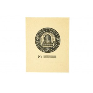 Exlibris dr Stanisława Aulicha [1883-1964] kolekcjoner, wybitny numizmatyk, bibliofil