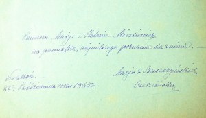 Pamiątki z Krakowa [1883r.] z dedykacją dla Marii i Heleny Mickiewicz, córek Adama Mickiewicza