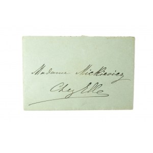 Korespondencja [koperta i list] skierowana do Madame Mickiewicz, 20 luty 1898r., [rękopis], język francuski
