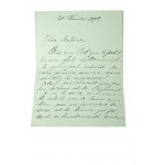 Korespondencja [koperta i list] skierowana do Madame Mickiewicz, 20 luty 1898r., [rękopis], język francuski