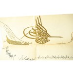 Dokument w języku perskim [?] ze stemplem Wielkiego Kanclerza Legii Honorowej , 18 lipca 1870r., f. 36 x 57cm