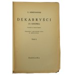 MEREŻKOWSKI D. - Dekabryści, tom I - III, Warszawa 1938r.