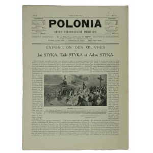 Czasopismo POLONIA, Paryż 9 maj 1914r., numer poświęcony w całości wystawie prac rodziny malarzy Styka [Jan, Tadeusz, Adam]