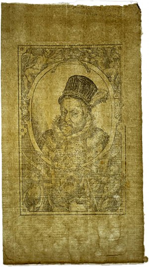 Portret króla Zygmunta III Wazy z odwrotnej strony tytułu B. Paprockiego 