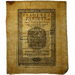Strona tytułowa Jan KOCHANOWSKI Psałterz Dawidów, Kraków 1586r. - przerys Wł. Bartynowskiego z końca XIX wieku