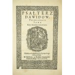 Strona tytułowa Jan KOCHANOWSKI Psałterz Dawidów, Kraków 1586r. - przerys Wł. Bartynowskiego z końca XIX wieku