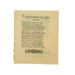 Winieta tytulowa dzieła Pożar. Upominanie do gaszenia y Wrożka o upadku mocy tureckiey , 1597r. - przerys Wł. Bartynowskiego z końca XIX wieku