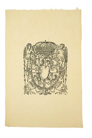 Herb króla Jana III Sobieskiego [1674-1696] - przerys Wł. Bartynowskiego z końca XIX wieku