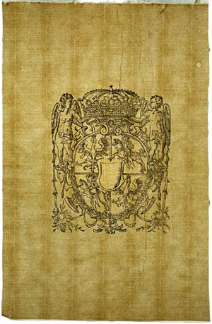 Herb króla Jana III Sobieskiego [1674-1696] - przerys Wł. Bartynowskiego z końca XIX wieku
