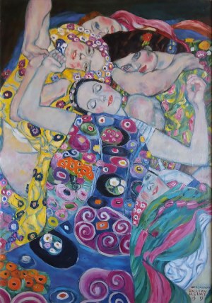 Bożena Cajdler-Gruszkiewicz, Dziewica wg. Gustav Klimt, 2022