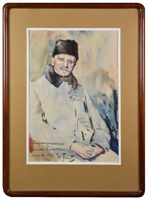 Julian FAŁAT (1853-1929), Portret malarza Franciszka Ejsmonda,1922 -SPRZEDANY